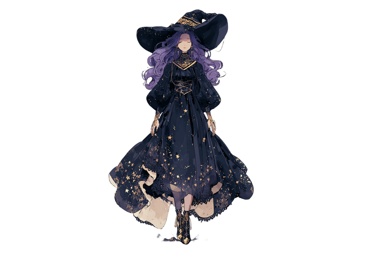 Mystical Anime Witch Vinyl Car Decal Sticker – Waterproof & UV-Resistant 5.97333333333333