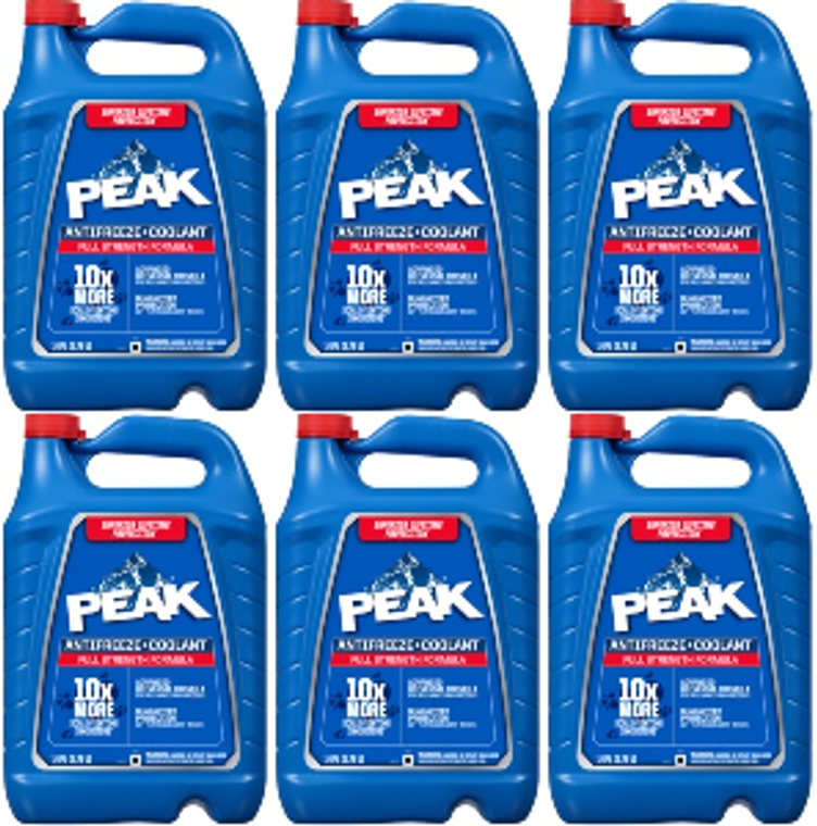 6x Peak Engine Coolant | Full Strength, Rust and Corrosion Protection | Phosphate-Free | 1 Gallon Jug