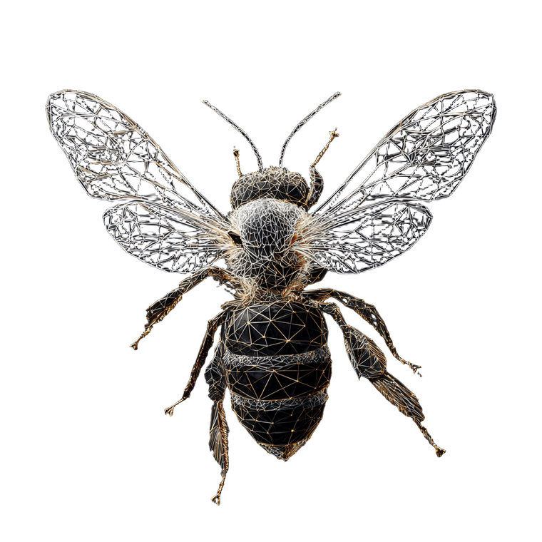 Minimalist Bee V2 Vinyl Car Decal Sticker – Waterproof & UV-Resistant 3.4133333333333336"