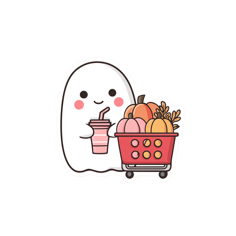 Cute Ghost Sticker V14 Vinyl Car Decal Sticker – Waterproof & UV-Resistant 3.4133333333333336"