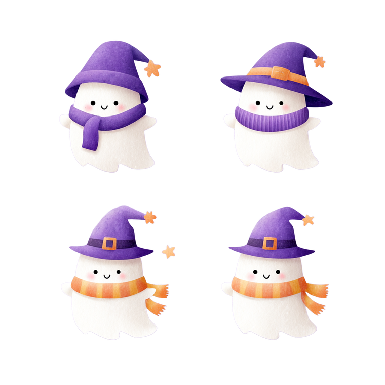 Baby Ghosts Set Vinyl Car Decal Sticker – Waterproof & UV-Resistant 3.4133333333333336"