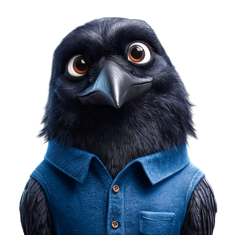 Dapper Crow Vinyl Car Decal Sticker – Waterproof & UV-Resistant 3.4133333333333336"
