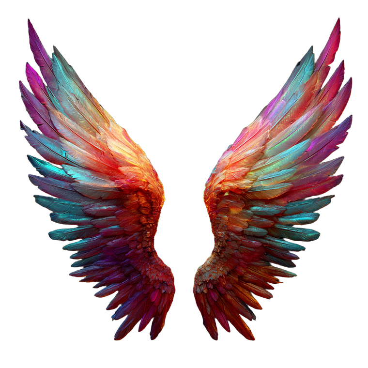 Vibrant Angel Wings Vinyl Car Decal Sticker – Waterproof & UV-Resistant 6.826666666666667"