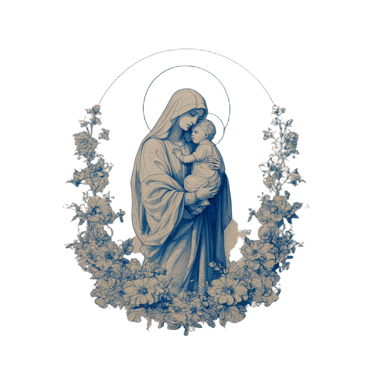 Saint Anne With Mary V2 Vinyl Car Decal Sticker – Waterproof & UV-Resistant 3.4133333333333336"