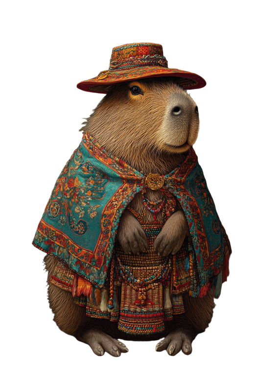 Majestic Capybara Portrait V3 Vinyl Car Decal Sticker – Waterproof & UV-Resistant 8.213333333333333"