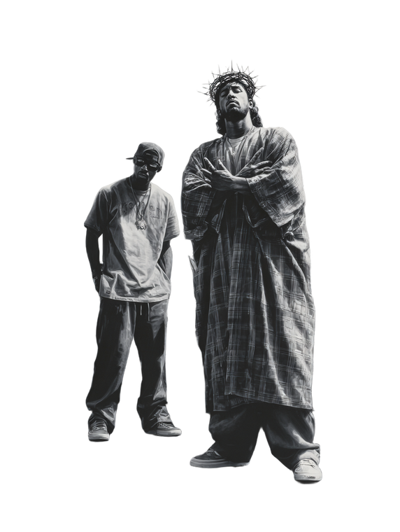 Chicano Jesus Art V2 Vinyl Car Decal Sticker – Waterproof & UV-Resistant 8.213333333333333"