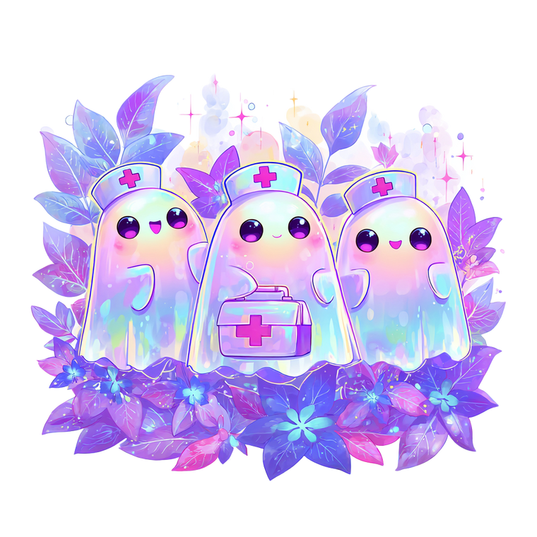 Cute Flying Ghosts V2 Vinyl Car Decal Sticker – Waterproof & UV-Resistant 6.826666666666667"