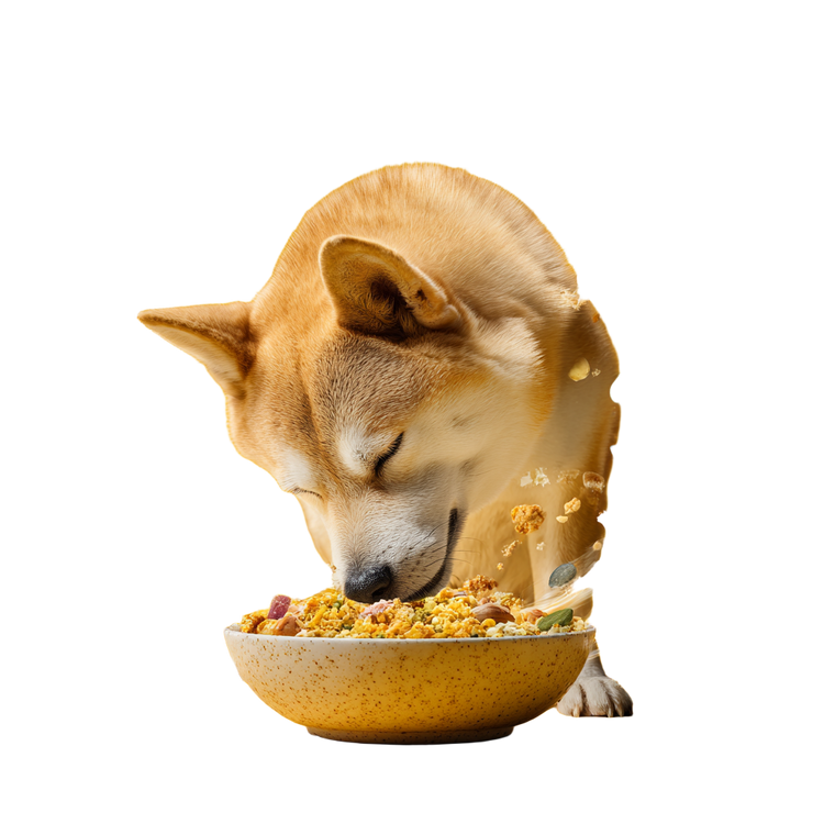 Happy Shiba Inu Eating V2 Vinyl Car Decal Sticker – Waterproof & UV-Resistant 6.826666666666667"