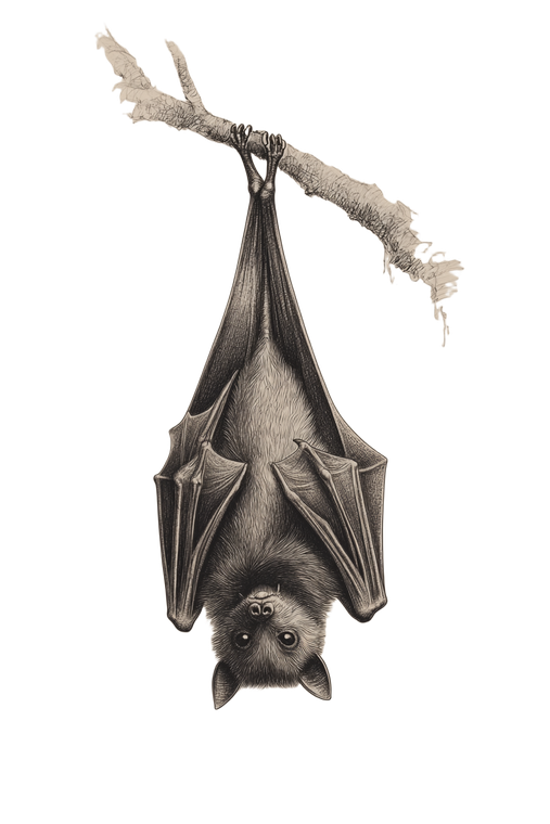 Vintage Sketch Bat Vinyl Car Decal Sticker – Waterproof & UV-Resistant 4.4