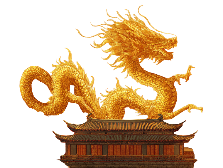 Golden Dragon Sky V2 Vinyl Car Decal Sticker – Waterproof & UV-Resistant 6.1866666666666665"