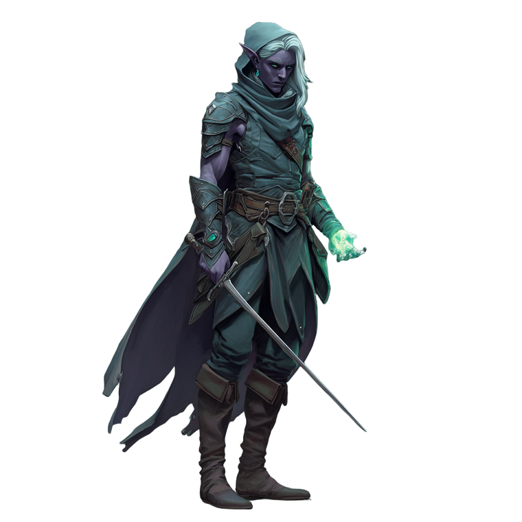 Drow Mage Warrior V2 Vinyl Car Decal Sticker – Waterproof & UV-Resistant 3.4133333333333336"
