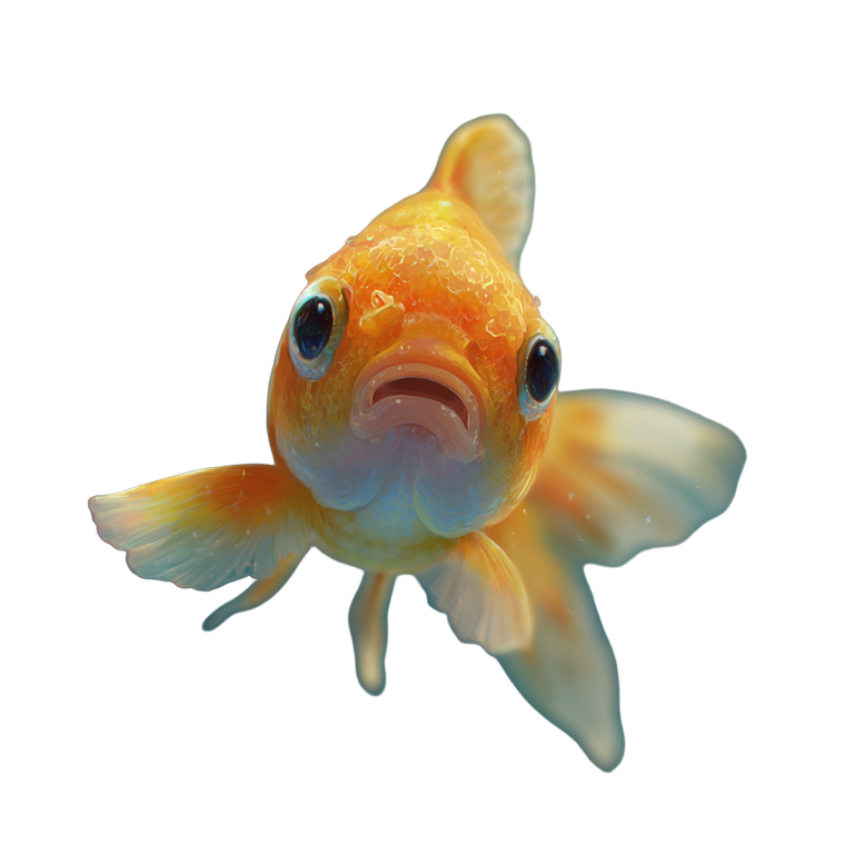Cute Goldfish Drawing Vinyl Car Decal Sticker – Waterproof & UV-Resistant 6.826666666666667"
