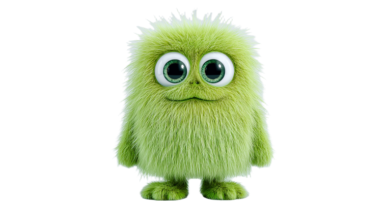 Cute Furry Monster V10 Vinyl Car Decal Sticker – Waterproof & UV-Resistant 5.4