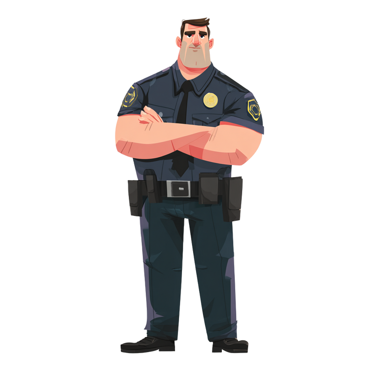 Policeman Ben Vinyl Car Decal Sticker – Waterproof & UV-Resistant 3.4133333333333336"