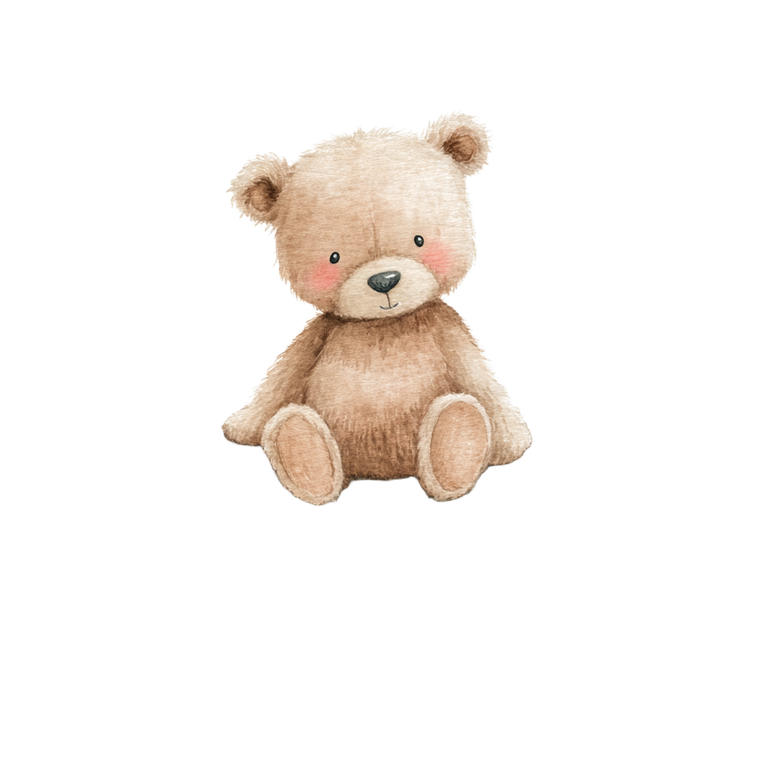 Watercolor Teddy Bear V2 Vinyl Car Decal Sticker – Waterproof & UV-Resistant 6.826666666666667"