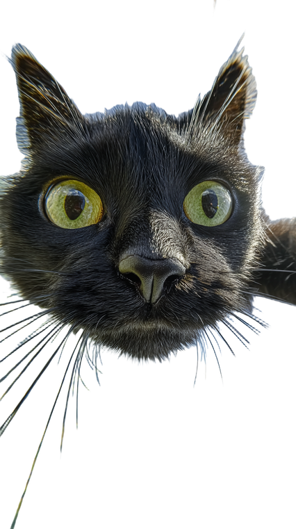 Skydiving Black Cat V3 Vinyl Car Decal Sticker – Waterproof & UV-Resistant 4.8533333333333335"