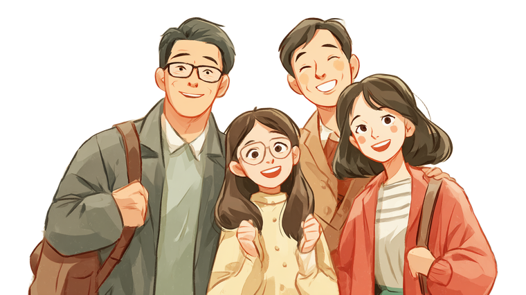 Happy Korean Parents Vinyl Car Decal Sticker – Waterproof & UV-Resistant 2.72"