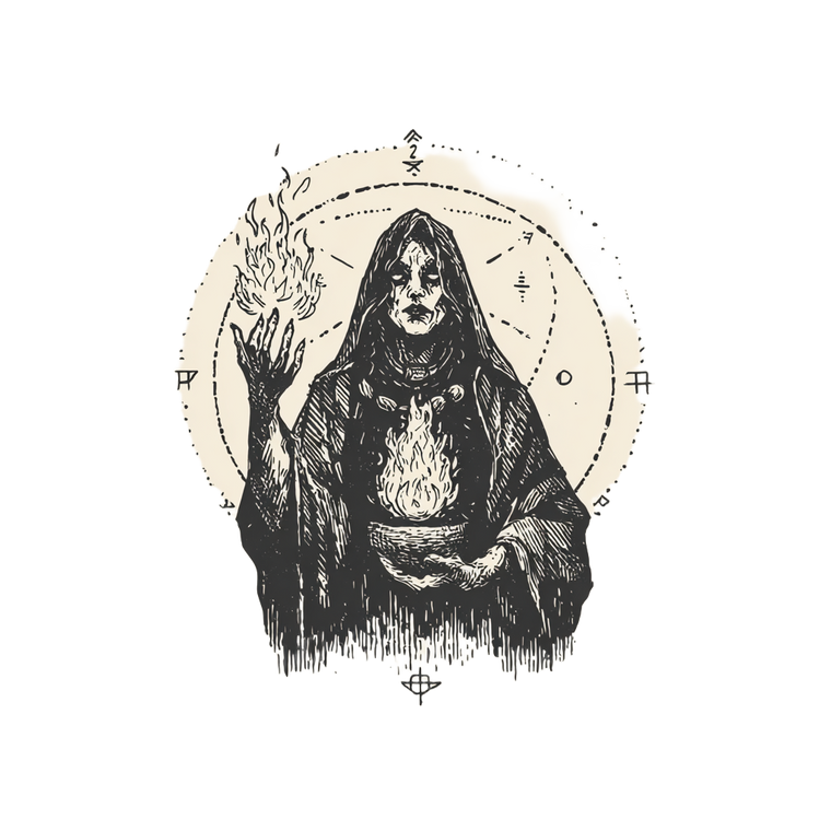 Evil Witch Drawing Vinyl Car Decal Sticker – Waterproof & UV-Resistant 3.4133333333333336"