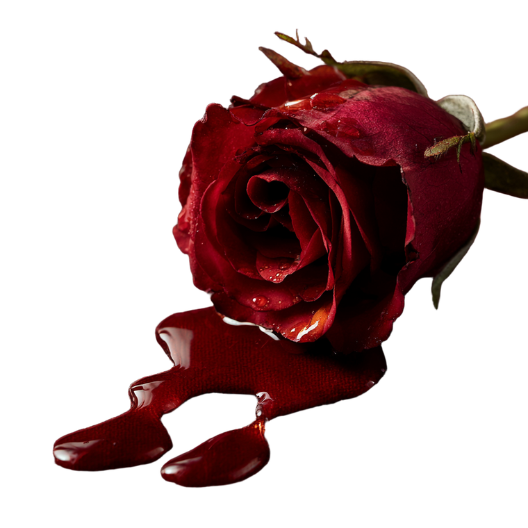 Dripping Red Rose Vinyl Car Decal Sticker – Waterproof & UV-Resistant 3.4133333333333336"