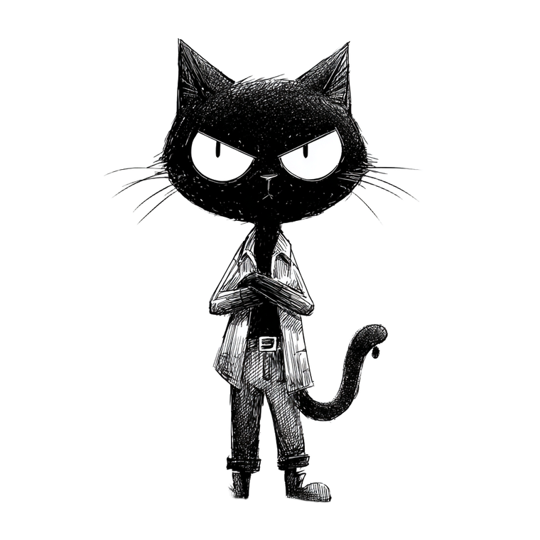 Dapper Black Cat V2 Vinyl Car Decal Sticker – Waterproof & UV-Resistant 6.826666666666667"
