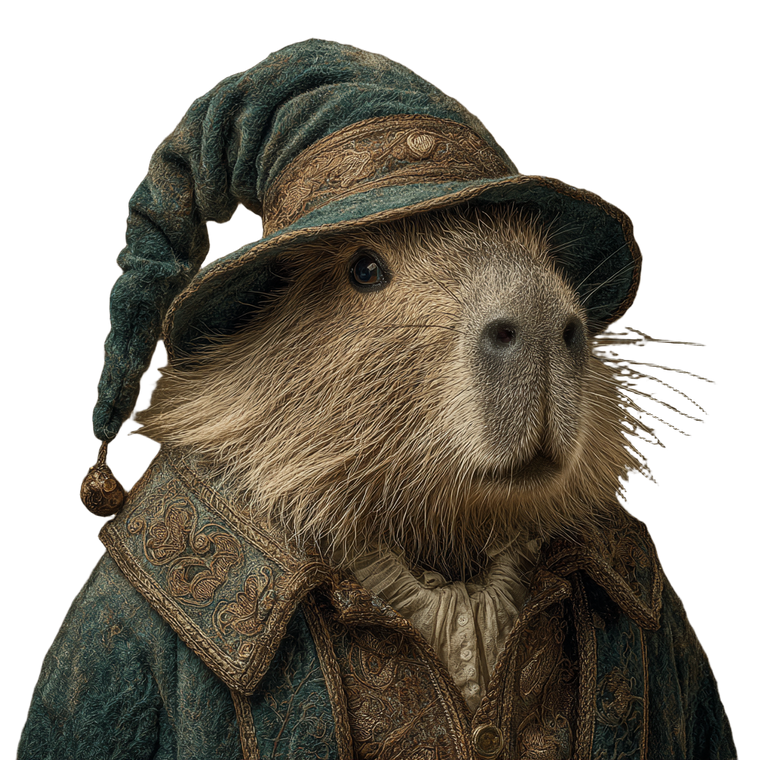 Wizard Capybara V5 Vinyl Car Decal Sticker – Waterproof & UV-Resistant 3.4133333333333336"