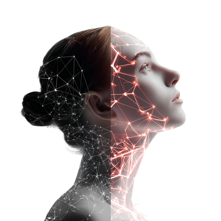 Digital Human Hybrid Vinyl Car Decal Sticker – Waterproof & UV-Resistant 3.4133333333333336"