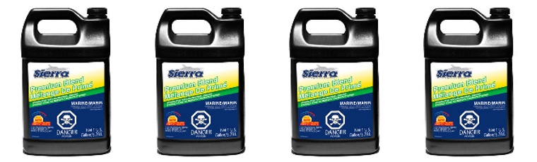 4x Sierra Marine Engine Coolant | Pre-Mixed 50-50 Hybrid Nitrated Formula | Year-Round Protection | 1 Gallon Jug