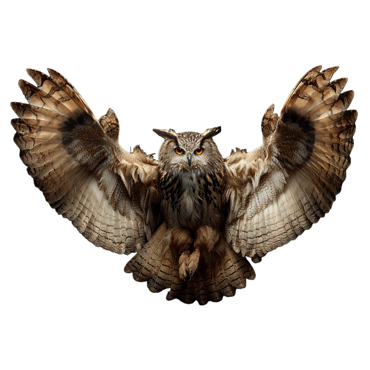 Spread-Winged Owl V2 Vinyl Car Decal Sticker – Waterproof & UV-Resistant 3.4133333333333336"