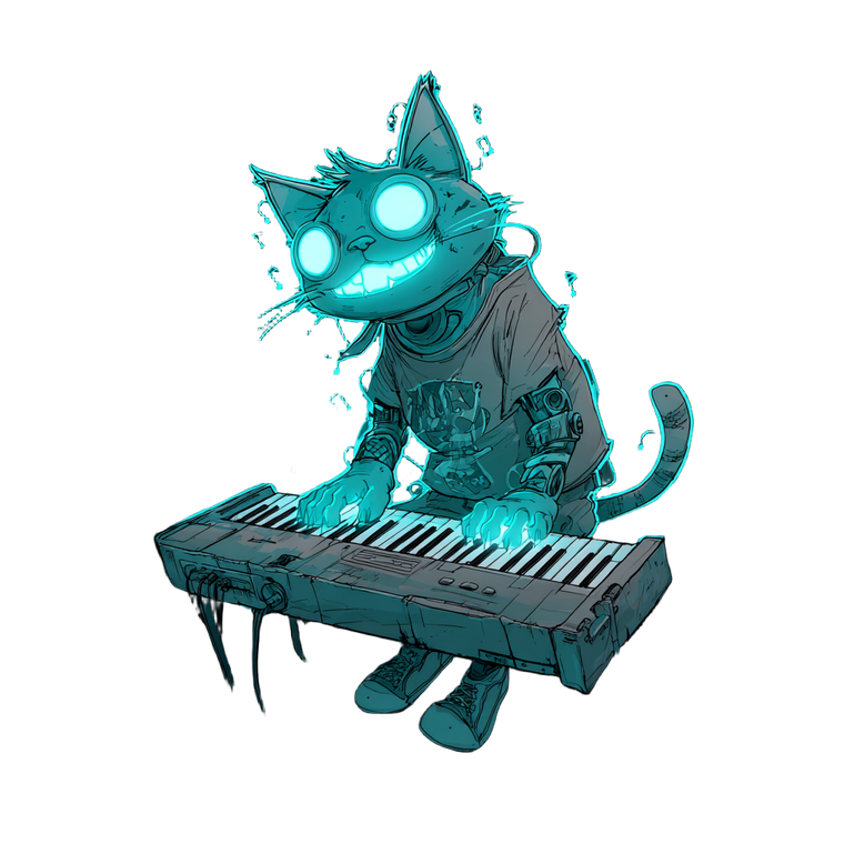 Punk Music Cat V2 Vinyl Car Decal Sticker – Waterproof & UV-Resistant 6.826666666666667"