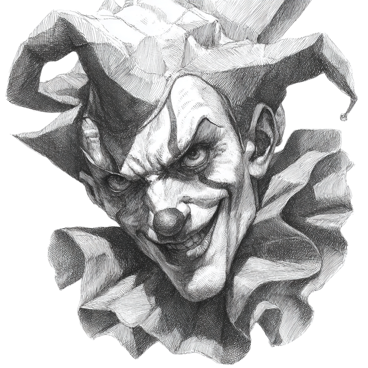 Sinister Clown V4 Vinyl Car Decal Sticker – Waterproof & UV-Resistant 3.4133333333333336"