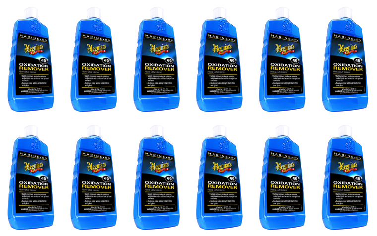 12x Meguiars Hull Cleaner | Restore Color, Remove Oxidation, Stains & Water Spots | For Fiberglass Gel Coated Hulls