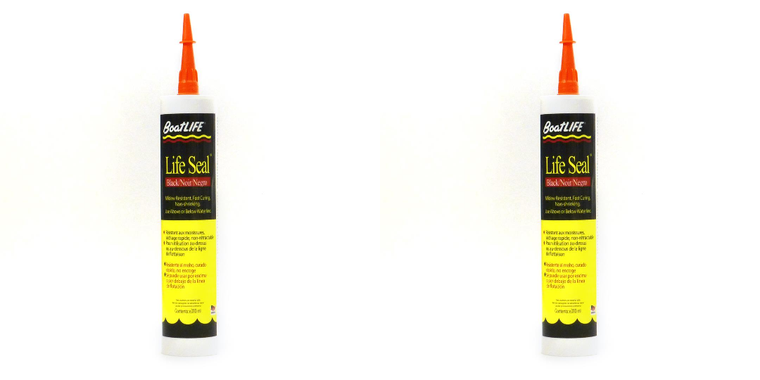 2x Life Industries BoatLife Caulk Sealant | For Decks & Hulls/Thru-Hull Fittings/Vinyl Ports/Sealing| Fast Curing Silicone & Polyurethane Combo, Mildew Resistant