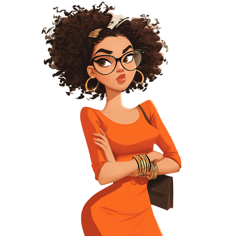Confident Afro Queen Vinyl Car Decal Sticker – Waterproof & UV-Resistant 3.4133333333333336"