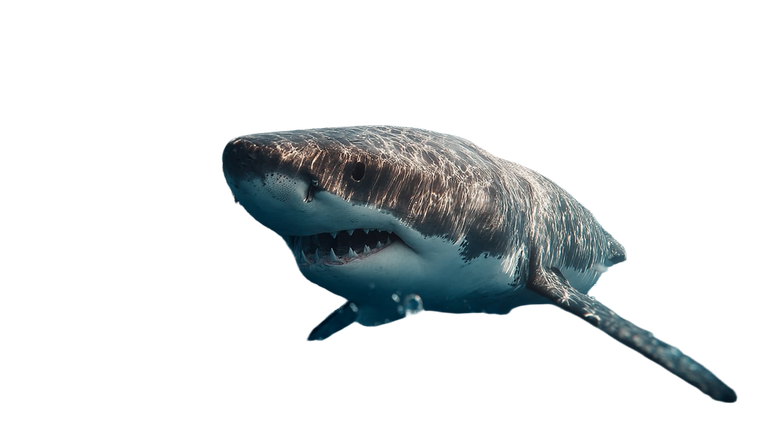 White Shark Attack Vinyl Car Decal Sticker – Waterproof & UV-Resistant 2.72"