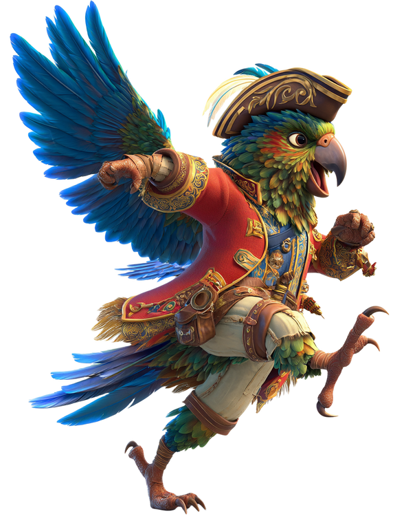 Pirate Kea Parrot Vinyl Car Decal Sticker – Waterproof & UV-Resistant 8.213333333333333"