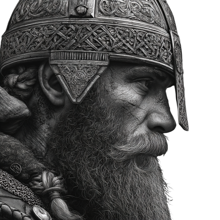 Viking Portrait V7 Vinyl Car Decal Sticker – Waterproof & UV-Resistant 3.4133333333333336"