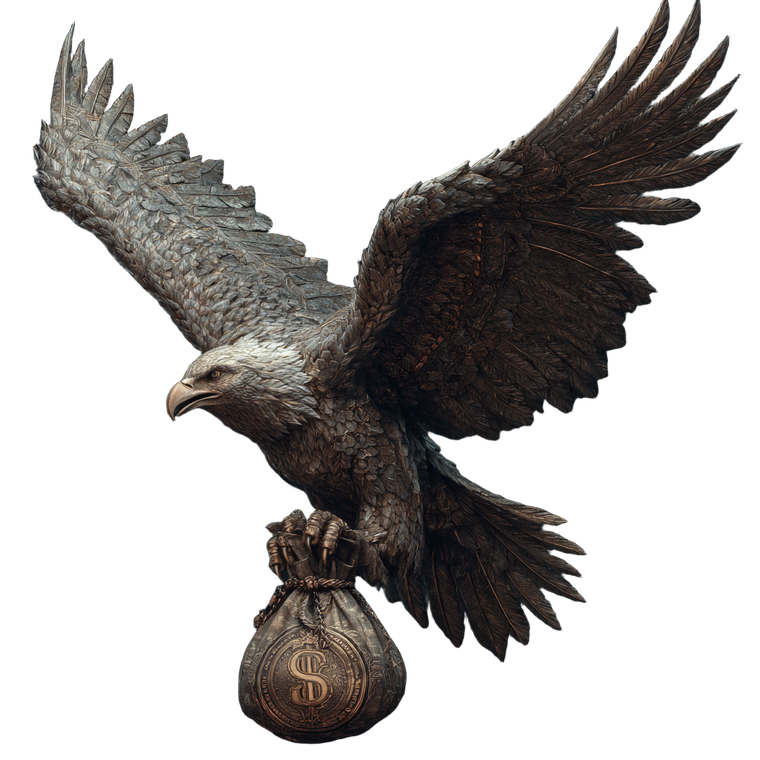 Currency Eagle V2 Vinyl Car Decal Sticker – Waterproof & UV-Resistant 3.4133333333333336"