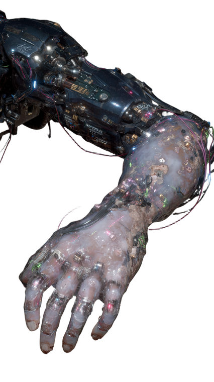 Biomechanical Robot Arm Vinyl Car Decal Sticker – Waterproof & UV-Resistant 9.706666666666667"