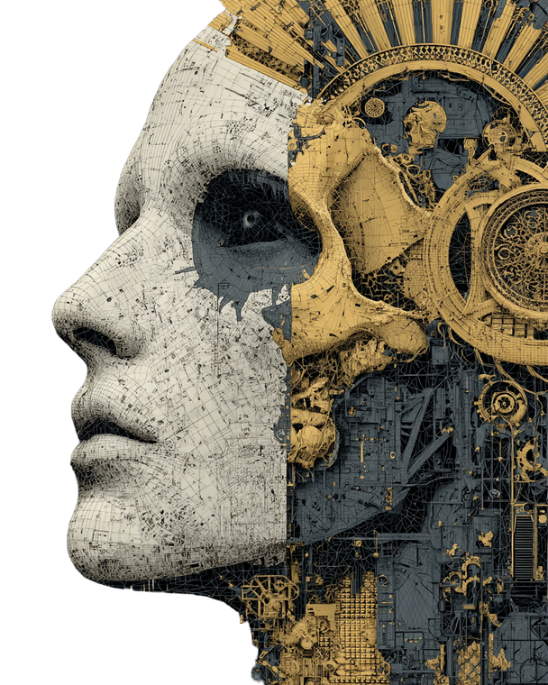 Cyberpunk Steampunk Face Vinyl Car Decal Sticker – Waterproof & UV-Resistant 4.0"