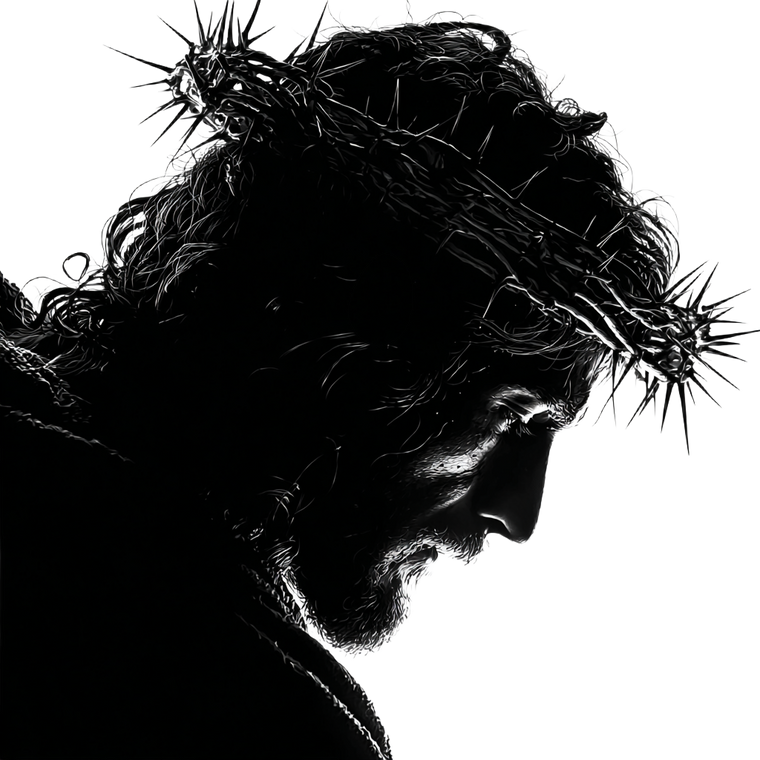 Jesus Silhouette Vinyl Car Decal Sticker – Waterproof & UV-Resistant 6.826666666666667"