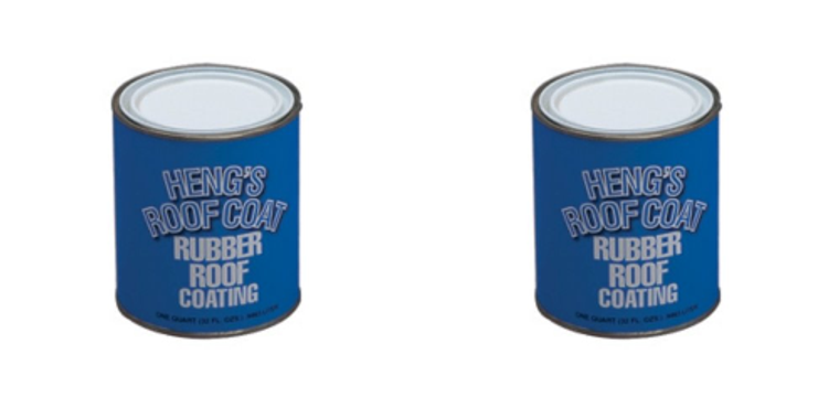 2x Heng's Industries White Roof Coating Quart | For Rubber Roofs, Seams, Tears, Vents, AC | UV Resistant