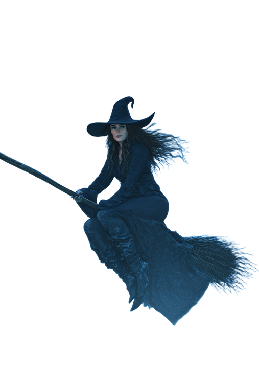 Moonlit Witch Flight Vinyl Car Decal Sticker – Waterproof & UV-Resistant 4.4