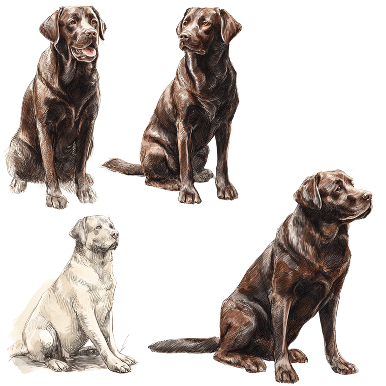 Vintage Labrador Retrievers Vinyl Car Decal Sticker – Waterproof & UV-Resistant 3.4133333333333336"