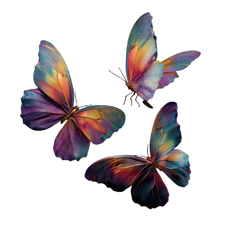 Rainbow Butterflies Fluttering Vinyl Car Decal Sticker – Waterproof & UV-Resistant 3.4133333333333336"
