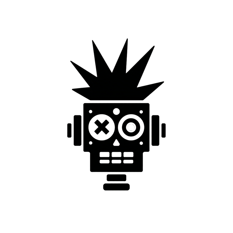 Punk Robot Icon V2 Vinyl Car Decal Sticker – Waterproof & UV-Resistant 3.4133333333333336"