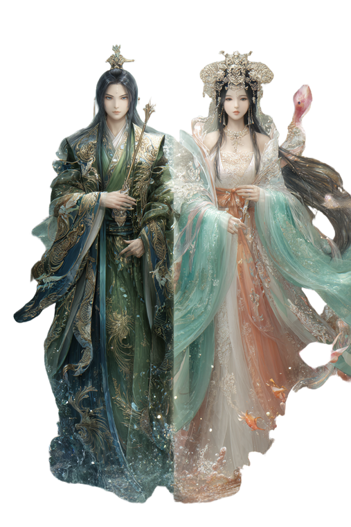 Divine Japanese Couple Vinyl Car Decal Sticker – Waterproof & UV-Resistant 4.4