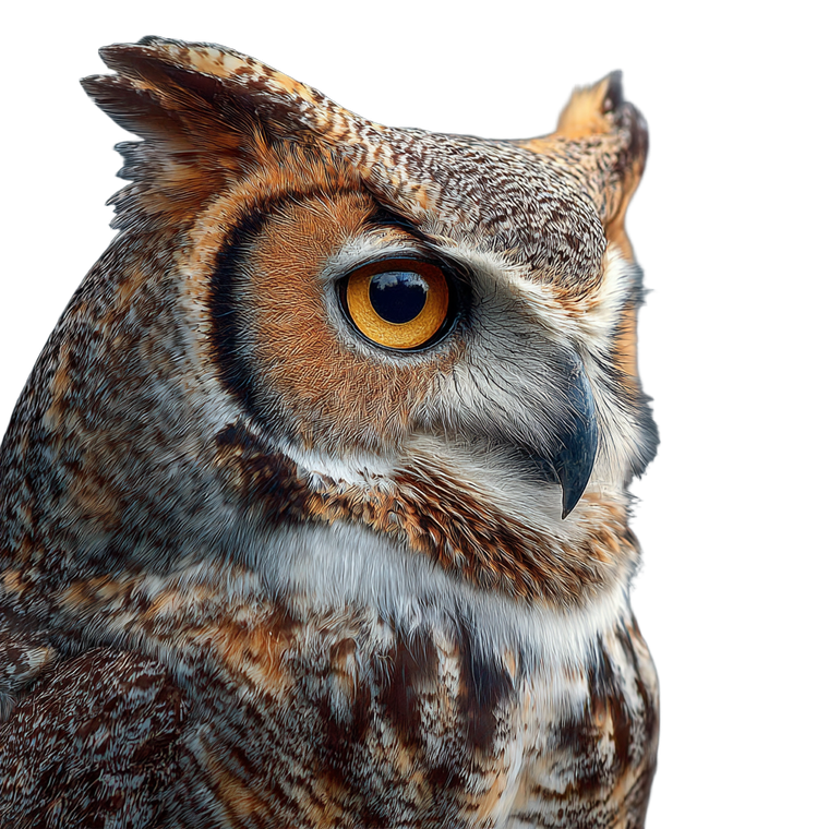 Great Horned Owl V24 Vinyl Car Decal Sticker – Waterproof & UV-Resistant 6.826666666666667"