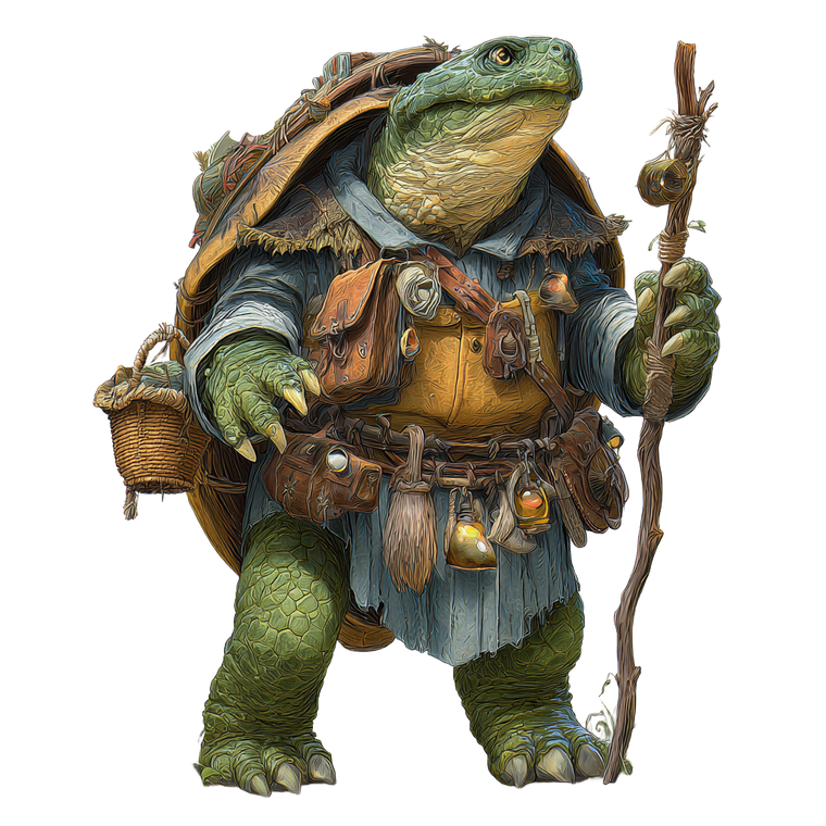 Fantasy Turtle-Folk V2 Vinyl Car Decal Sticker – Waterproof & UV-Resistant 3.4133333333333336"