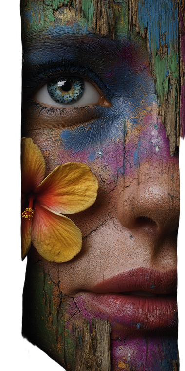 Exotic Flower Woman V2 Vinyl Car Decal Sticker – Waterproof & UV-Resistant 5.12"
