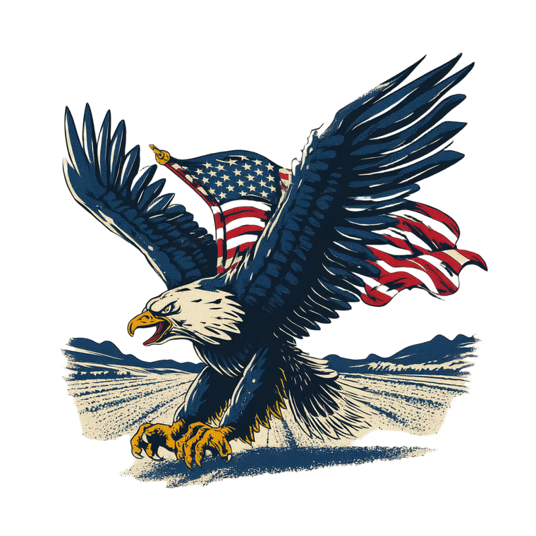 Patriotic Flying Eagle V2 Vinyl Car Decal Sticker – Waterproof & UV-Resistant 6.826666666666667"